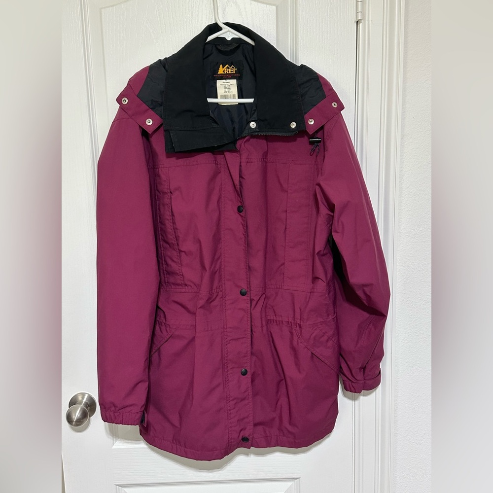 REI Women's Deep Burgundy Rain Jacket
